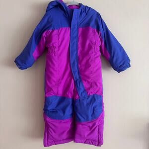 L.L.Bean Cold Buster Snowsuit Pink and Blue Toddler Size 2T